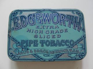 Edgeworth Pipe Tobacco Hinged Antique Advertising Tin