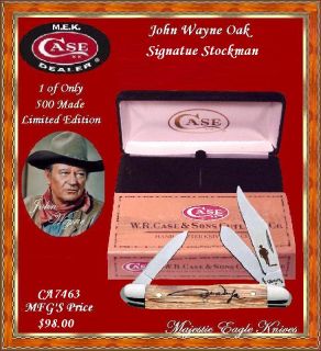 Case CA7463 Medium Stockman John Wayne Oak Signature Knife