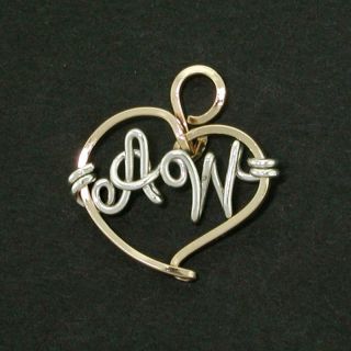 Personalized Heart Belly Charm Gold Sterling Silver