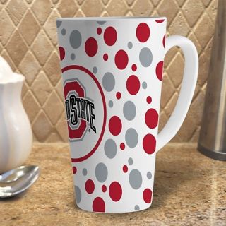  College Fan Ohio State 16 oz. Polka Dot Latte Mug   Ohio State
