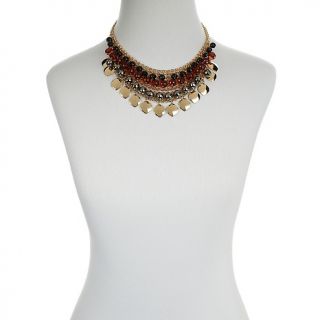 Graziano Color Pop Chainmail Beaded 16 Bib Necklace