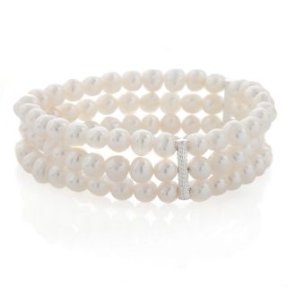  freshwater pearl sterling silver stretch bracelet rating 2 $ 19 95 s