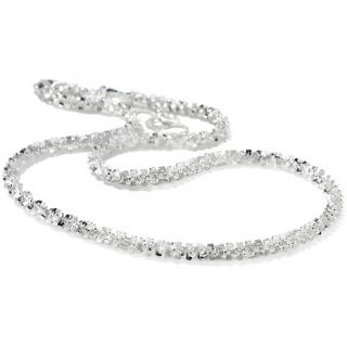  Bendata Crisscross Diamond Cut Sterling Silver 17 Necklace