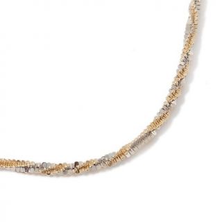  Necklaces Chain Technibond® 2 Tone Twisted Glitter Chain 20 Necklace