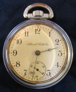 Illinois Watch Co 1896 1897 17 Jewel Pocket Watch Working