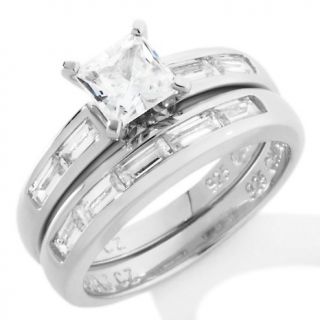 Jewelry Rings Bridal Sets 1.9ct Absolute™ Princess Cut Baguette