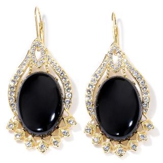  panos honey drop crystal accented cabochon earrings rating 23 $ 19