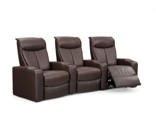 Estella Collection Power Chairs Brown Leather Recliners Home Theater