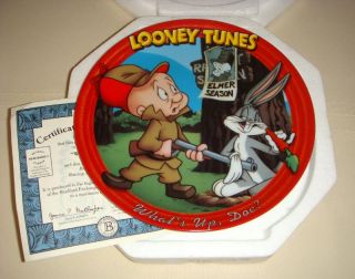 Looney Tunes Bugs Bunny Elmer Fudd Whats Up Doc Plate