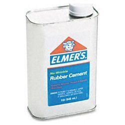 New Elmers Rubber Cement 1qt Repositionable Rubbe