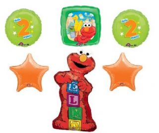 Elmo Sesame St 2nd Birthday Party Supplies Balloons Two