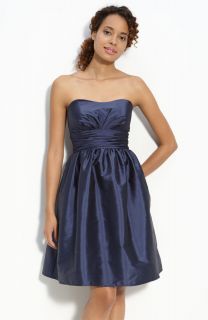 New Eliza J Strapless Taffeta Dress Size 14 Navy Blue