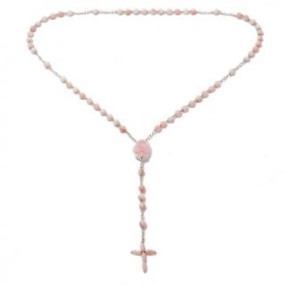  NYC® Pink Shell Sterling Silver 26 1/2 Rosary Necklace