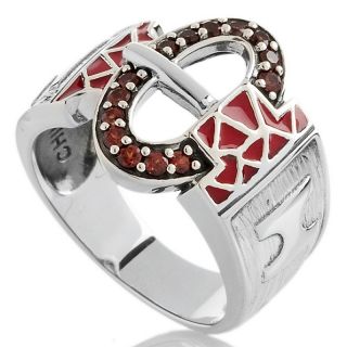  silver and garnet buckle ring note customer pick rating 23 $ 13 97