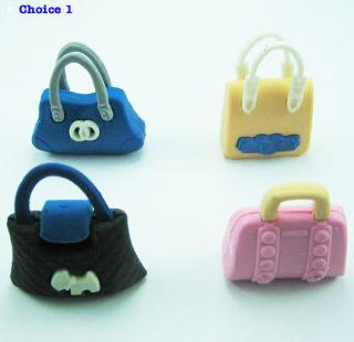 Wacky Erasers Collectible Rubber Puzzle Eraser Ladies Handbag Shopping