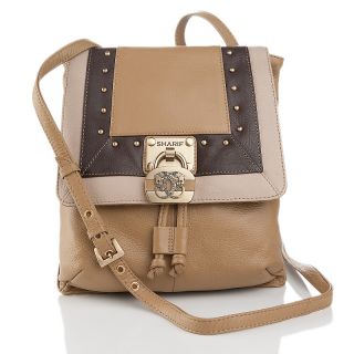 Sharif Colorblock Style Pebbled Leather Messenger