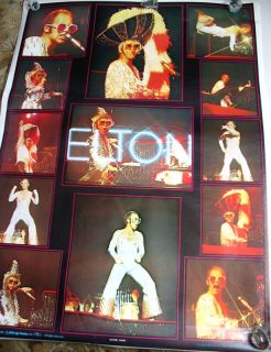 Elton John Poster Printed in 1974 Huge Mint