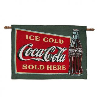 Coca Cola Polar Bear and Tree Lighted Tapestry   26 x 36in