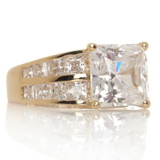  radiant solitaire 2 row band ring note customer pick rating 27 $ 59 95