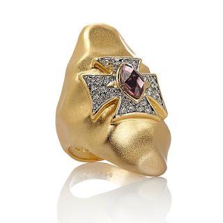 Love & Rock by Loree Rodkin Maltese Cross Hammered Ring at