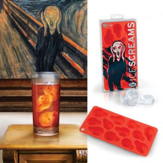 Edvard Munch The Scream Head Ice Cube Maker Mold Tray