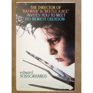 Edward Scissorhands Johnny Depp Original Theater Lobby Poster
