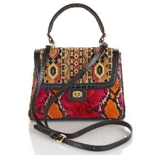 Clever Carriage Company Madison Avenue Snake Print Satchel