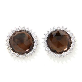 Treasures of India 12.4ct Smoky Quartz and White Topaz Sterling Silver