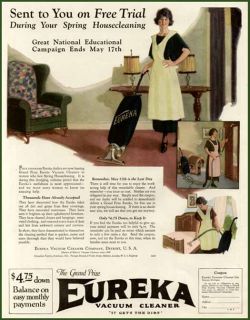 1924 Grand Prize Eureka Vacuum Cleaners Full Color Ad