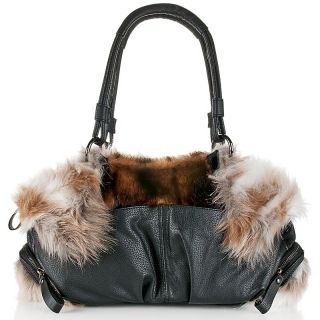  adrienne landau multi faux fur handbag note customer pick rating 36