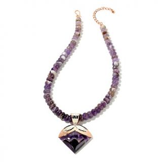 Jay King Cape Amethyst Sterling Silver and Copper Pendant with Beaded