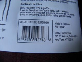 Ellery Homestyles Top It Off Pouf VALANCE72 x18 Texture Burgundy $20