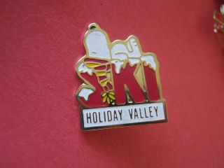 Snoopy Peanuts Holiday Valley Ellicottville NY Ski Lapel Pin 2