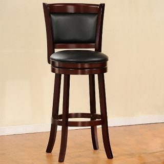 Home Origin 29 Cherry Swivel and Padded Back Counter Height Chair at