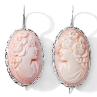Italy Cameo by M+M Scognamiglio® 35mm Pink Conch Lady Cameo Sterling