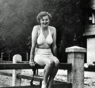 Eva Braun Hitlers Girlfriend in Swimsuit Real Photo