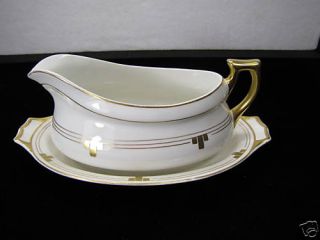 Vintage Edwin M Knowles China Co Vitreous Gravy Boat