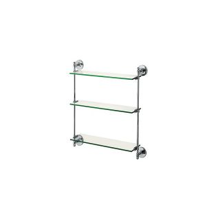 Gatco Premier 3 Tier Wall Glass Shelf   Chrome