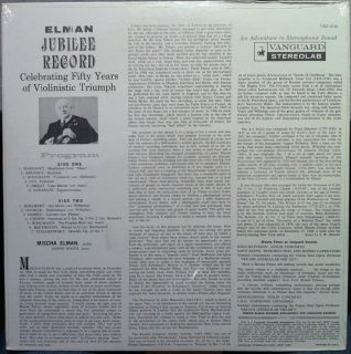 Mischa Elman Jubilee Record Violin LP SEALED VSD 2048 Vinyl RARE