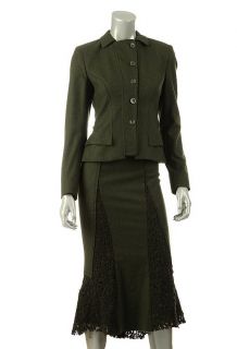 New Ermanno Scervino 2pc Gorgeous Wool 2pc Wool Skirt Suit Jacket 40 4