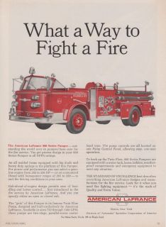 Elmira NY Has An American LaFrance Pumper Series 900 of Course 1967 Ad