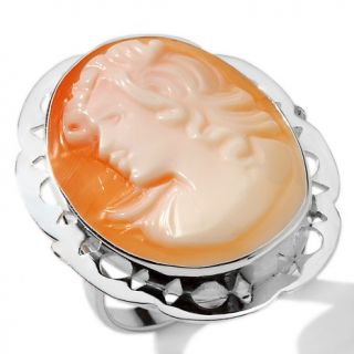  25mm cornelian sterling silver lady face ring rating 17 $ 29 38