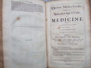 1662 Van Helmont Medicine Physick English Folio Works RARE 1st Edition