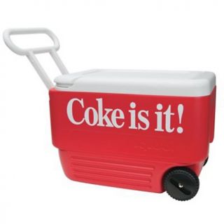 Coca Cola Coke Is It Wheeled Igloo Cooler   38 Qt