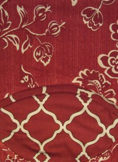Waverly Everard Damask Ruby Red Jacqueline Valance Curtain 60 x 18