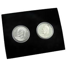 2pc secret 1971 s mint eisenhower silver dollars $ 49 95