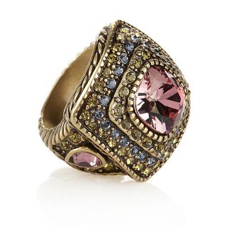 Heidi Daus Beyond Belief Crystal Accented Square Ring