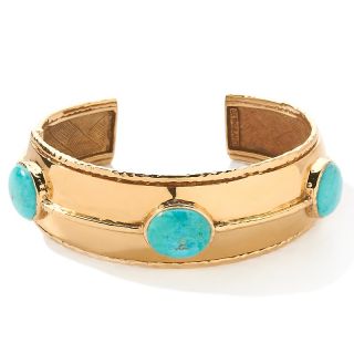 Sally C Treasures Sally C Treasures Turquoise Bronze 7 Hinged Cuff