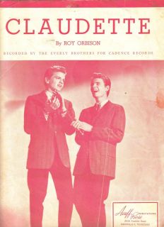 Everly Brothers Claudette Sheet Music