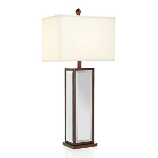 Vern Yip Home Wood Lamp with Hidden Curio Cabinet